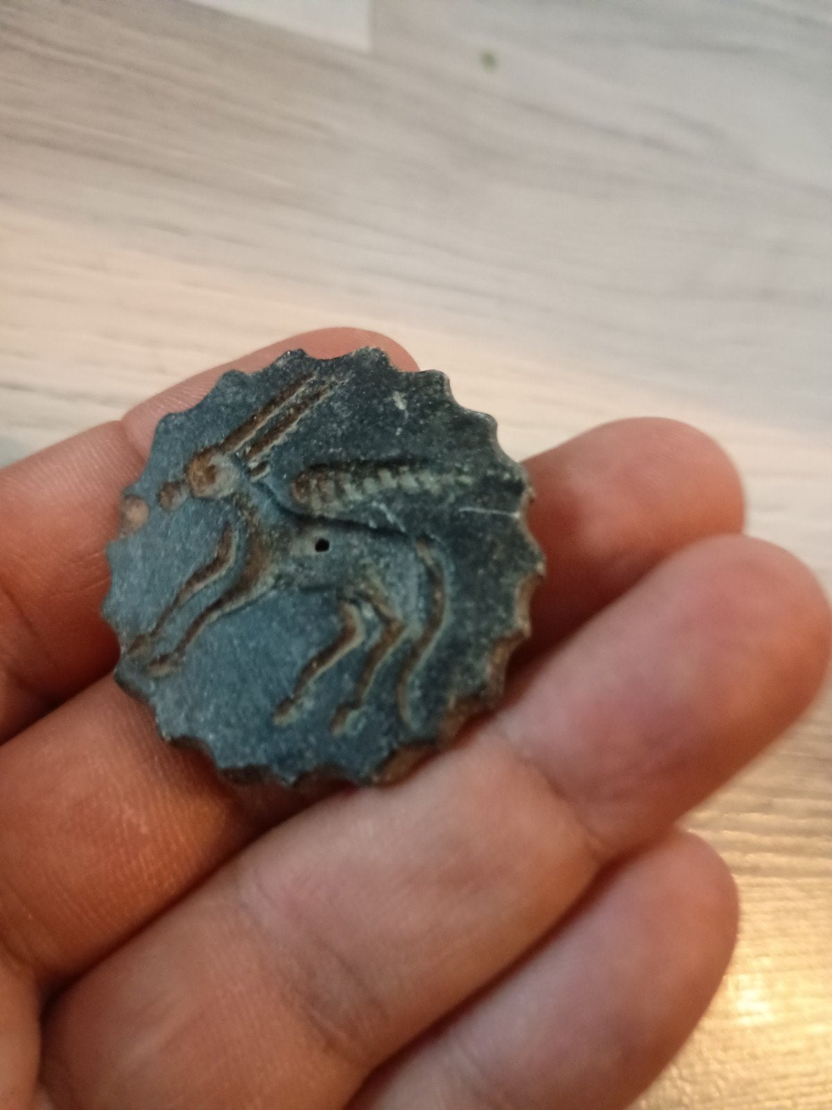 Antieke Romeinse Steen Zegel met Dierlijke Afbeelding, Antiek en Kunst, Ophalen of Verzenden