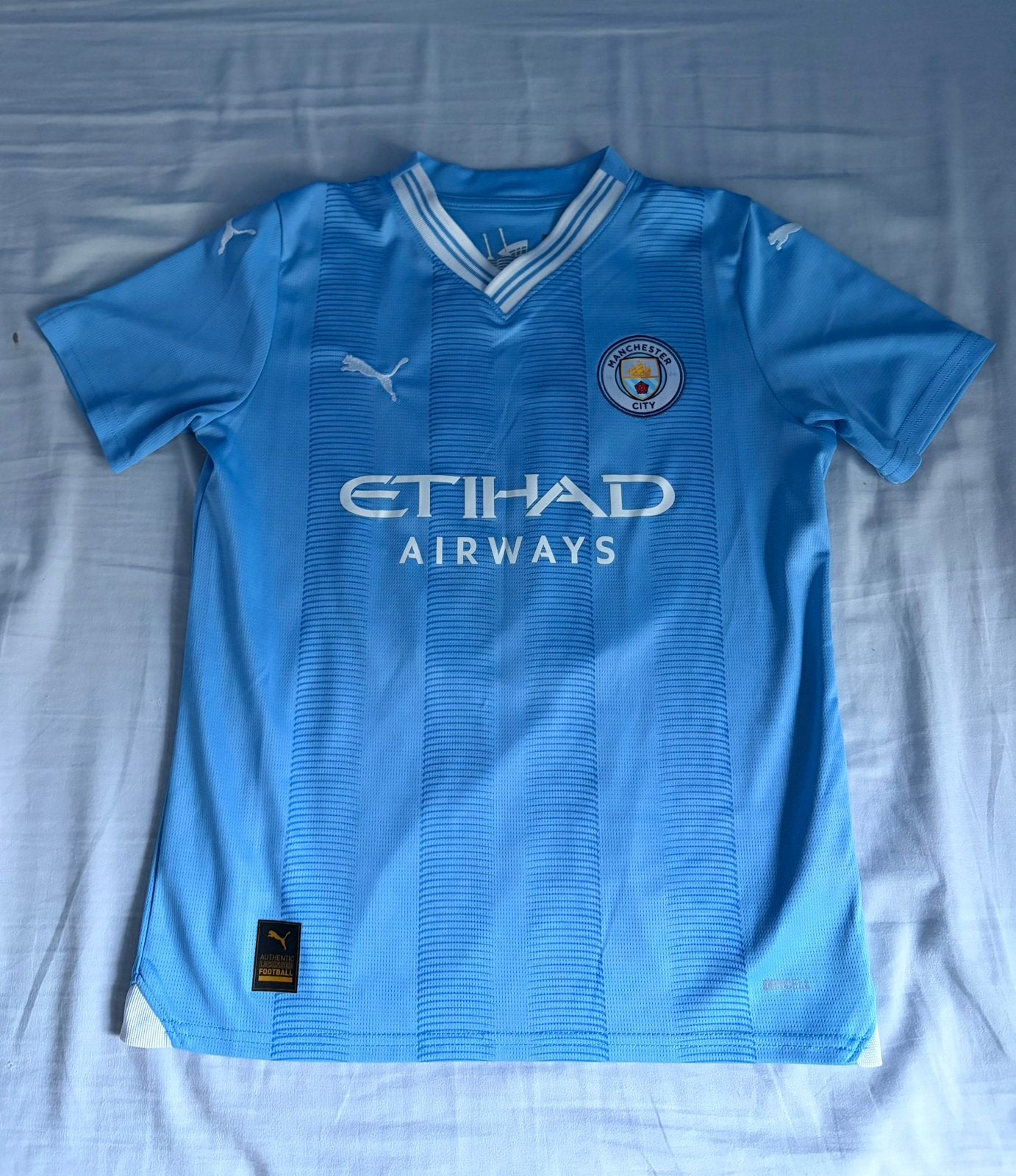 Manchester city thuis tenue 2023/2024, Maat XS of kleiner, Ophalen of Verzenden, Zo goed als nieuw, Shirt