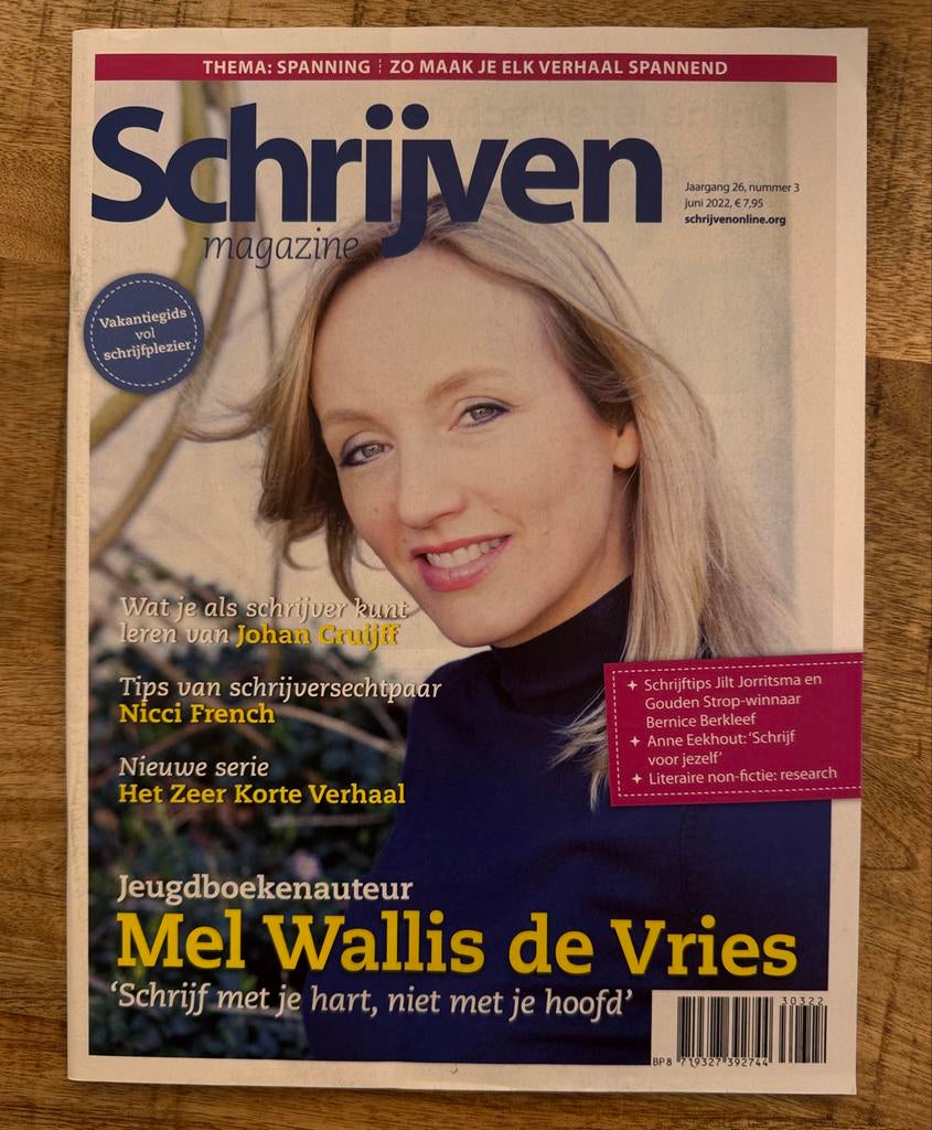 Schrijven Magazine - Juni 2022 - Thema: Spanning, Boeken, Tijdschriften en Kranten, Ophalen of Verzenden, Zo goed als nieuw, Overige typen