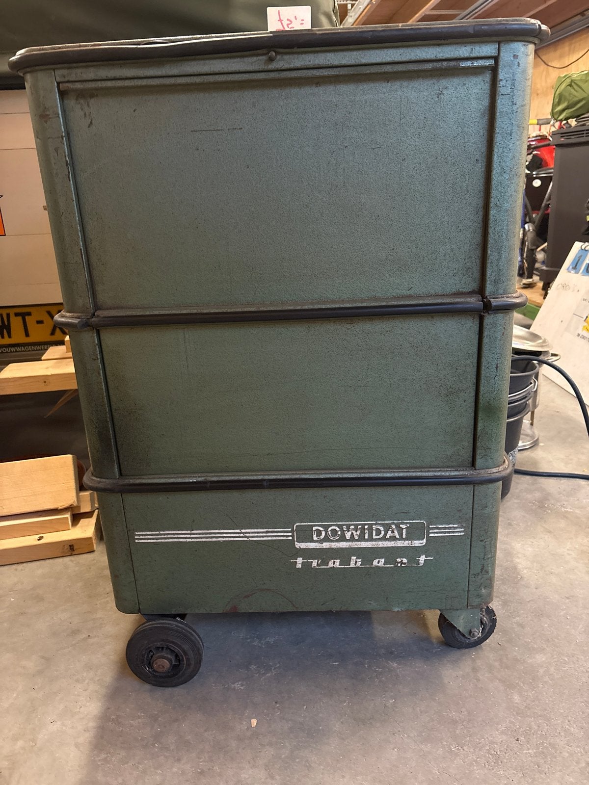 Vintage Dowidat Trabant Gereedschapswagen Groen, Ophalen, Gebruikt