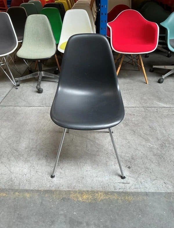 Vitra DSX Design Stoelen | Zwart | Chroom | Eetkamerstoelen, -, Zwart, -, Ophalen of Verzenden