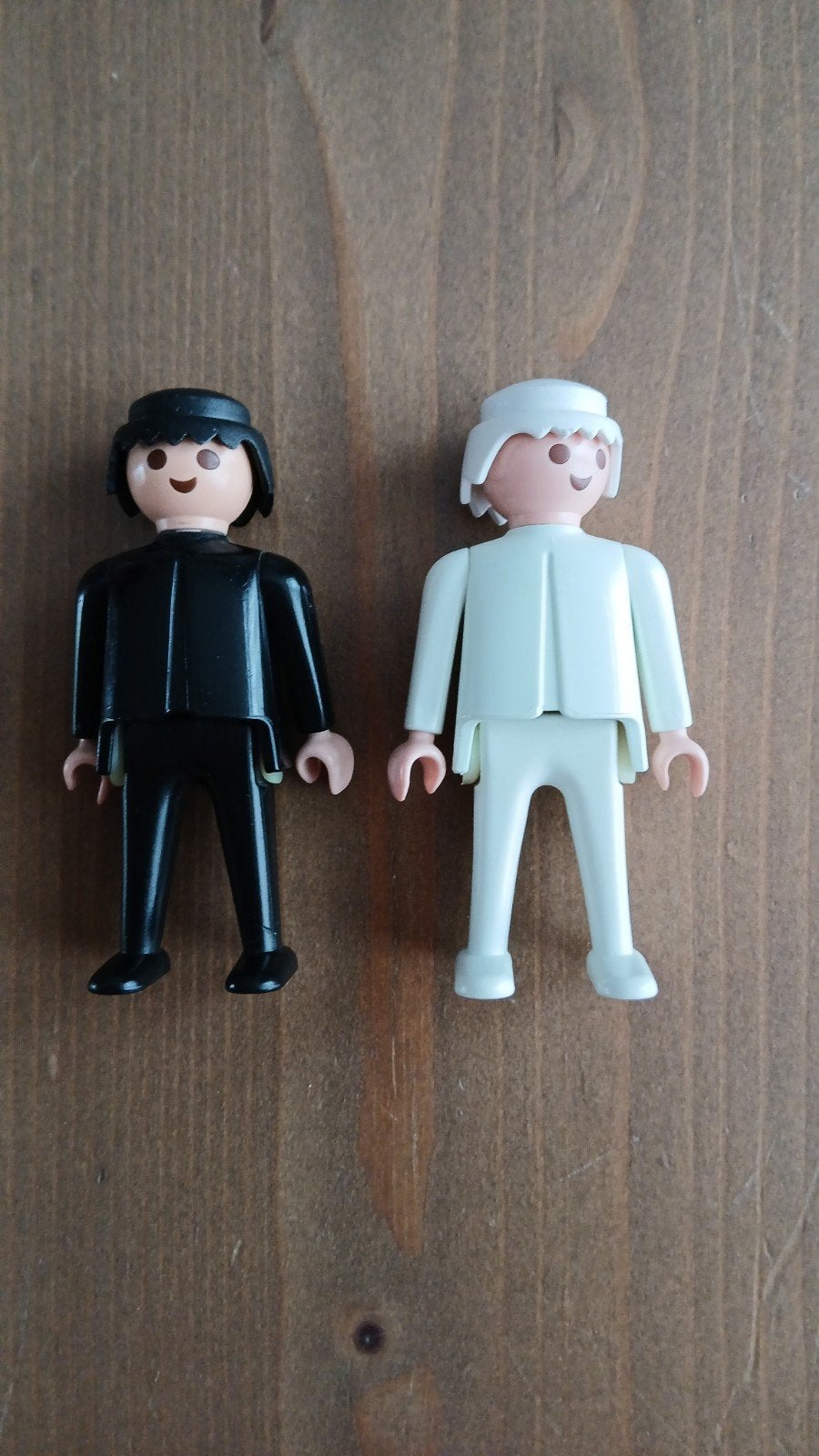 Playmobil geheel wit en zwart poppetje, Ophalen of Verzenden