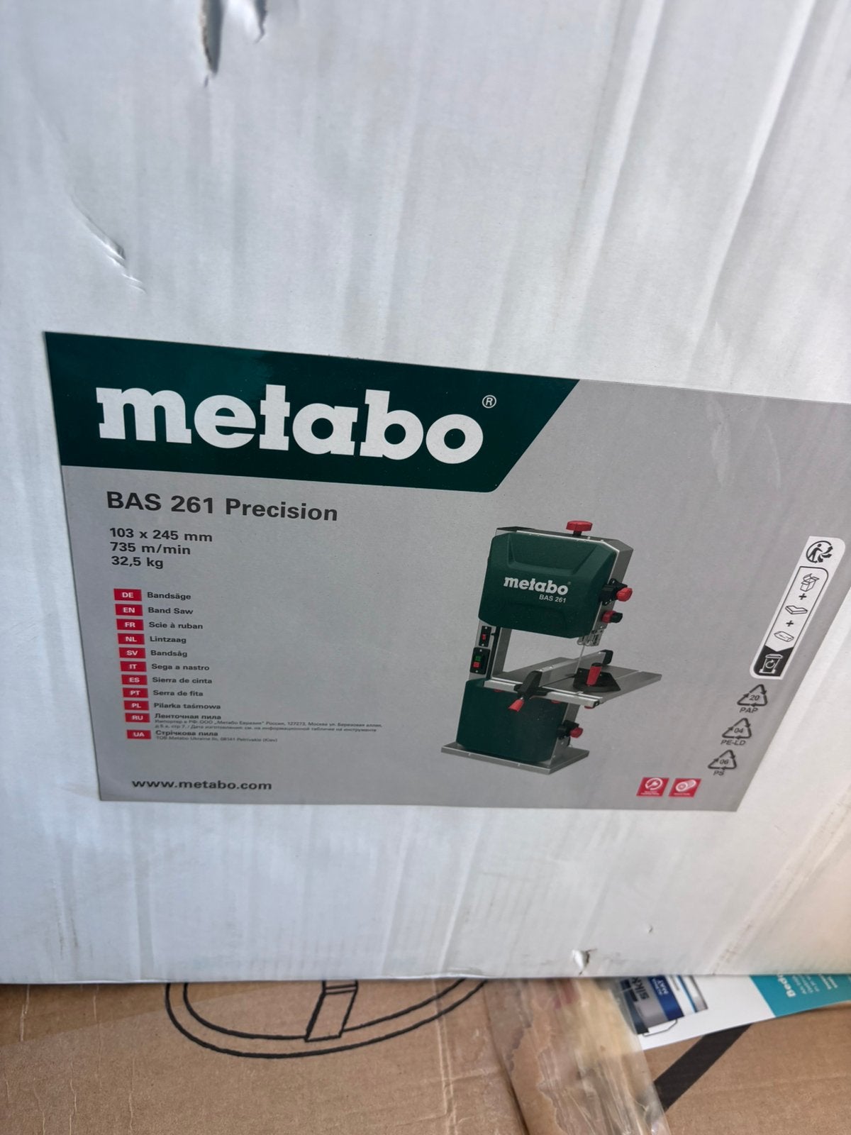 Metabo BAS 261 Precision Lintzaag - Zo goed als nieuw, Doe-het-zelf en Verbouw, 70 mm of meer, Ophalen of Verzenden, Zo goed als nieuw