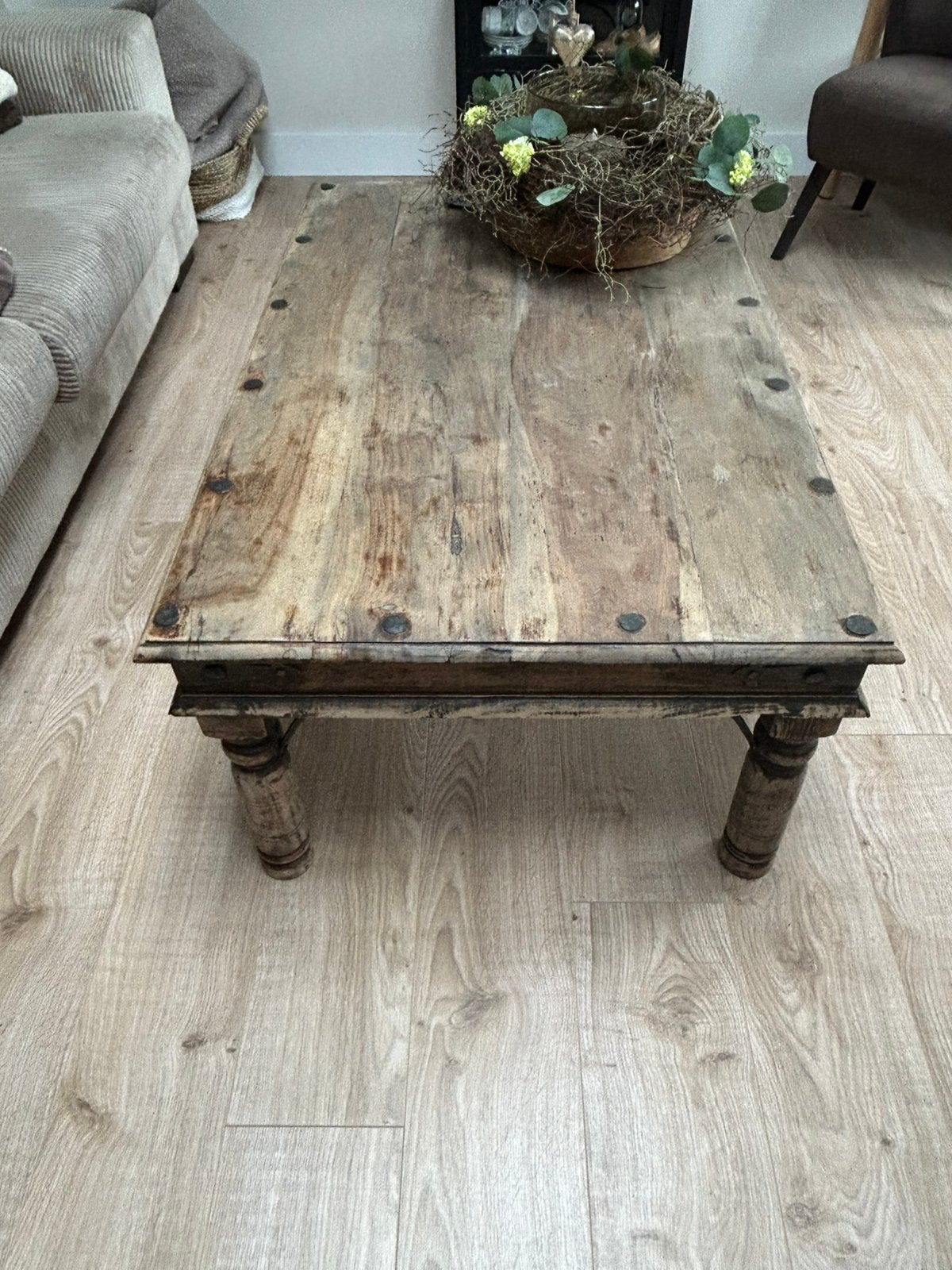 Landelijke salontafel India, Hofzz, Ophalen, Gebruikt, 100 tot 150 cm, 50 tot 100 cm