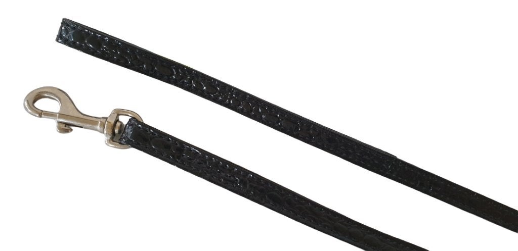 Hondenriem Imitatieleder Zwart Lak Croco S 100 cm KOOPJE!!!, Ophalen of Verzenden, Nieuw, Hondenriem