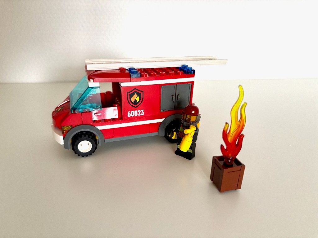 lego Brandweer, Politie en strandbuggy, Ophalen of Verzenden, Gebruikt, Compleet, Lego