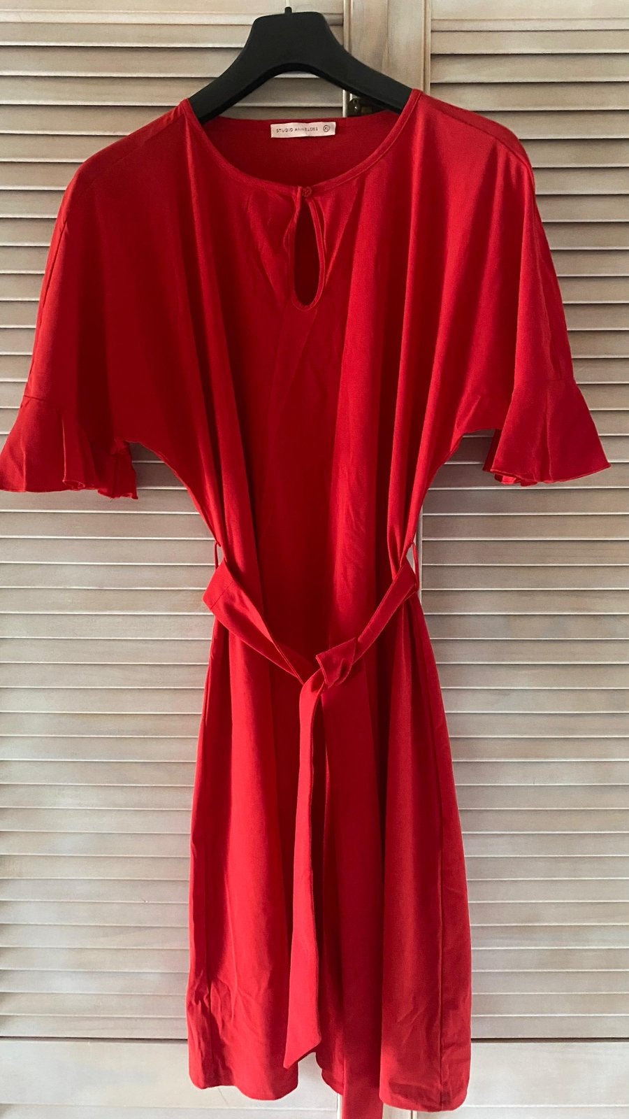 Studio Anneloes Dress rood travelstof XL, Ophalen, Maat 46/48 (XL) of groter, Zo goed als nieuw, Boven de knie