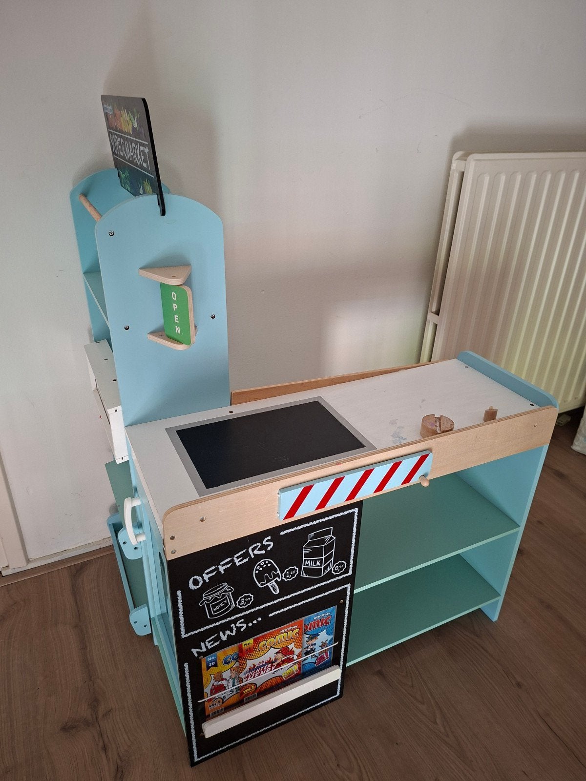 Houten Supermarkt / speelgoedwinkel, Ophalen, Gebruikt