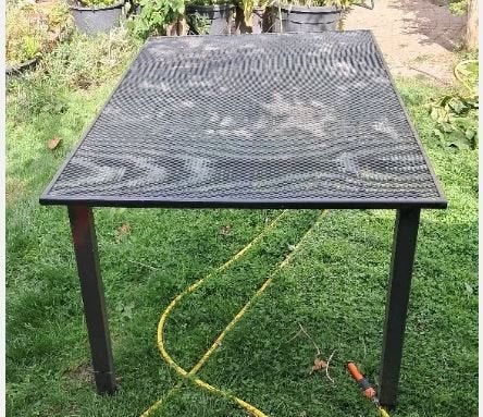 tuintafel, Tuin en Terras, Ophalen, Gebruikt, Rechthoekig, Metaal
