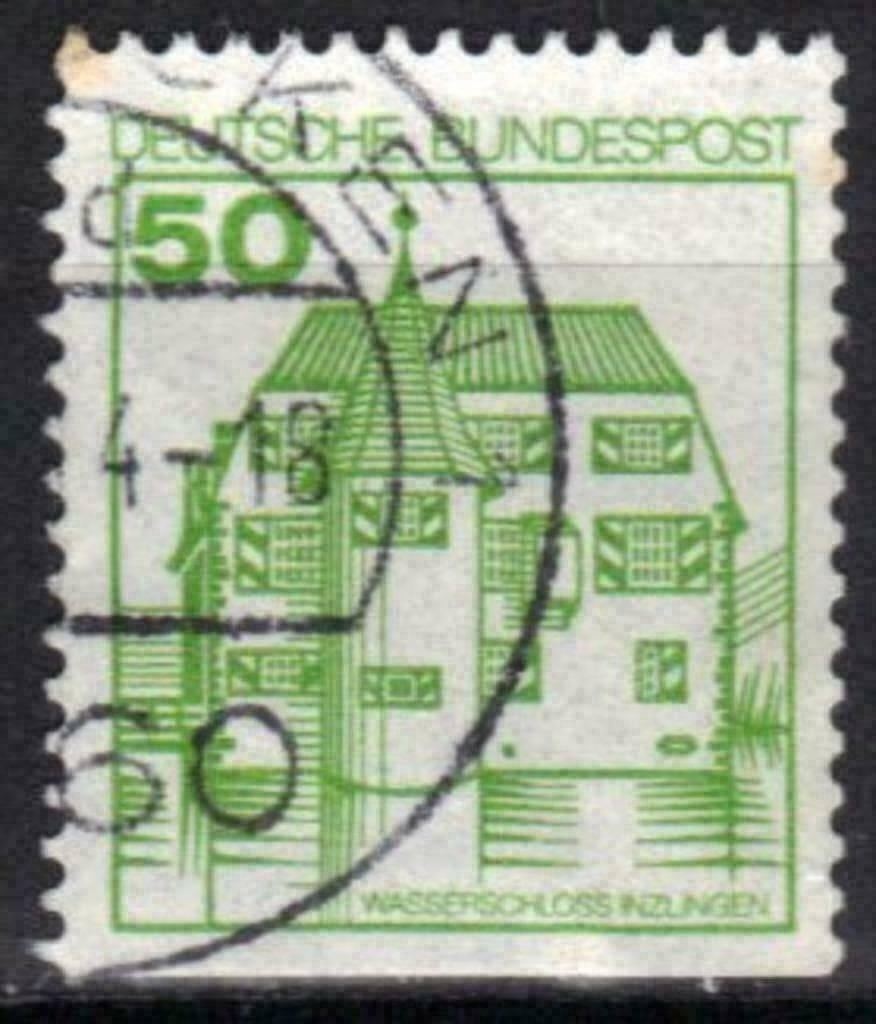 Duitsland Bundespost 1979-1980 - Yvert 877b - Kastelen (ST), Verzenden, BRD, Gestempeld