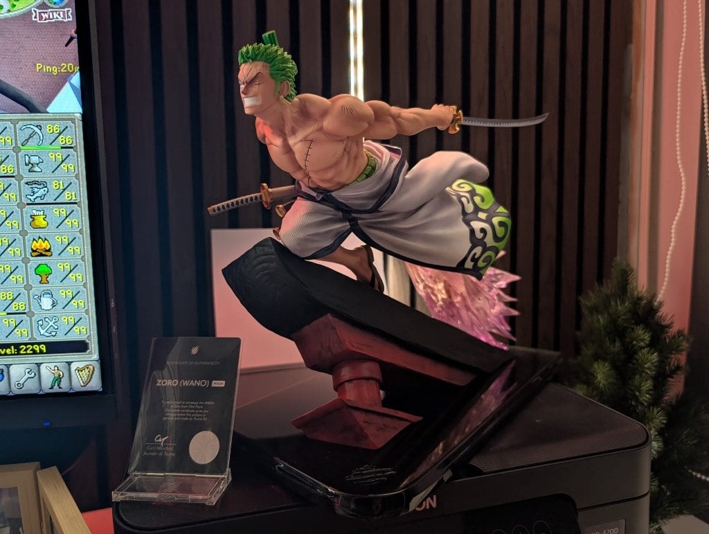 One Piece tsume Roronoa zoro statue, Ophalen of Verzenden, Zo goed als nieuw, Fantasy