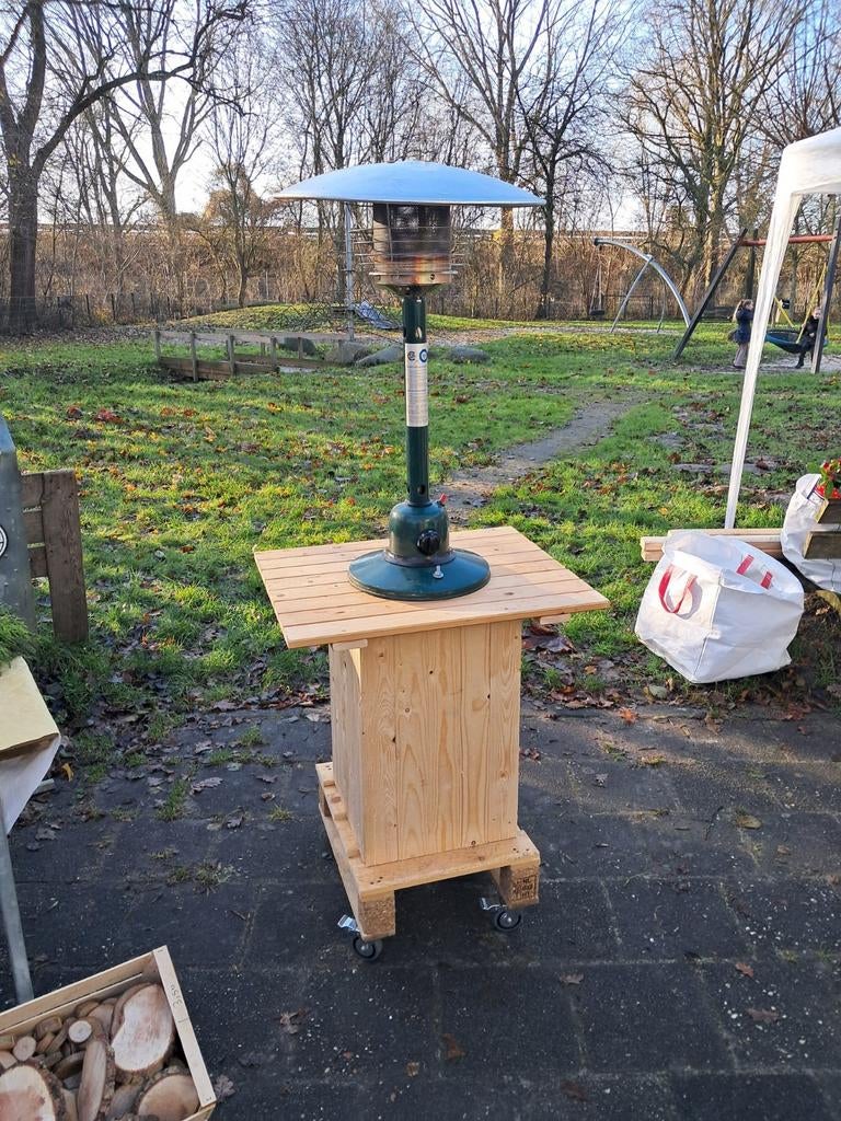 Terrashaard zonder gasfles en slang - staat in de weg, Tuin en Terras, Terrasverwarmers, Ophalen of Verzenden, Gebruikt, Gas, Vloer