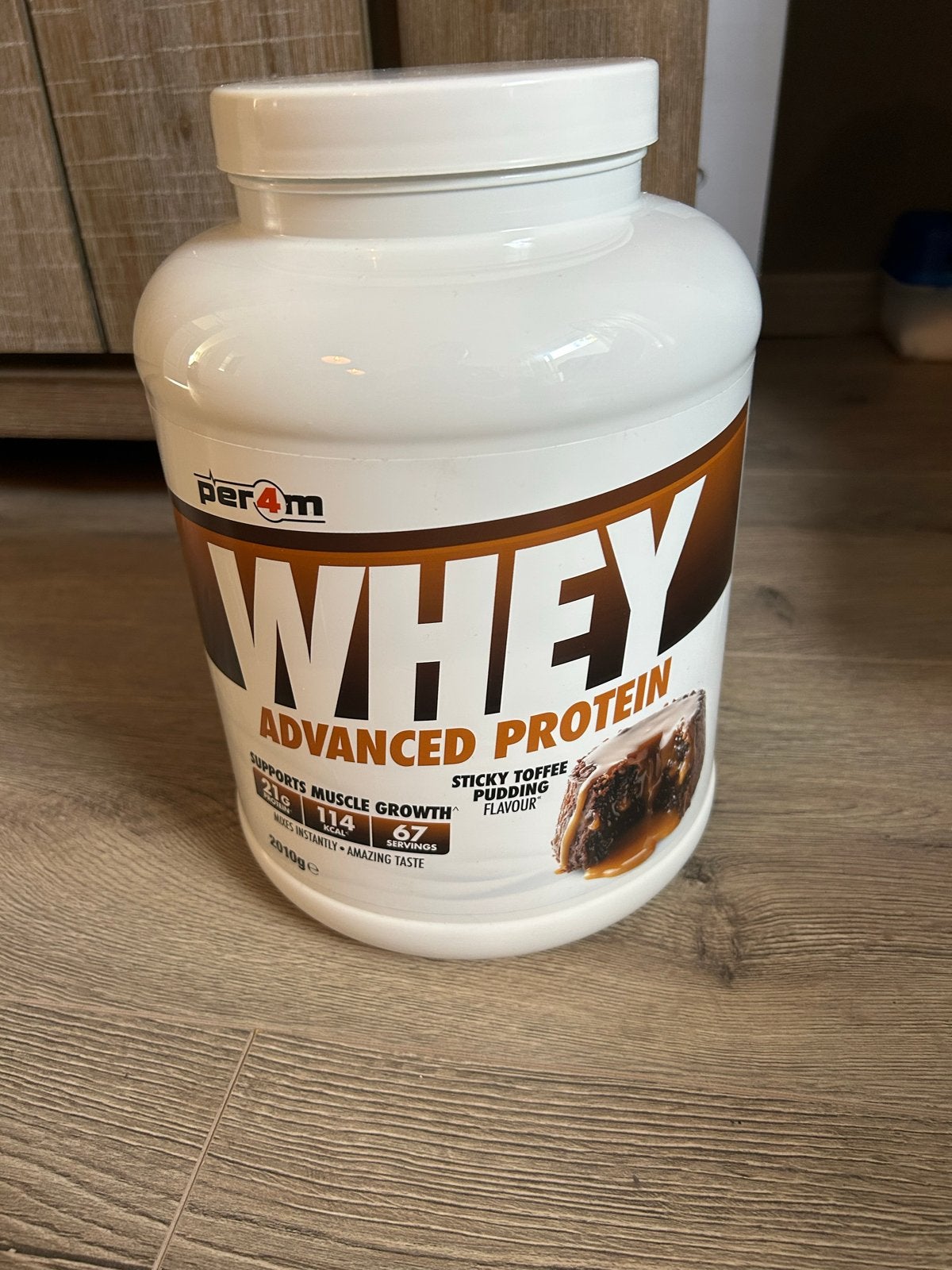 Per4m Whey Advanced Protein Sticky Toffee Pudding, Ophalen of Verzenden, Zo goed als nieuw, Poeder of Drank