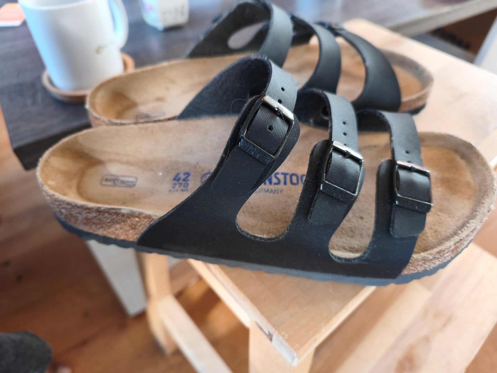 Birkenstock slippers, Ophalen of Verzenden, Zwart