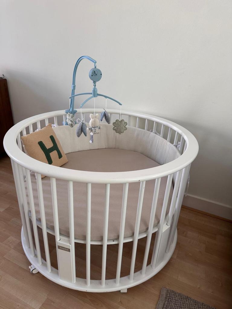 Bopita ronde box wit, Kinderen en Baby's, Boxen, Ophalen, Zo goed als nieuw, Rond, In hoogte verstelbaar