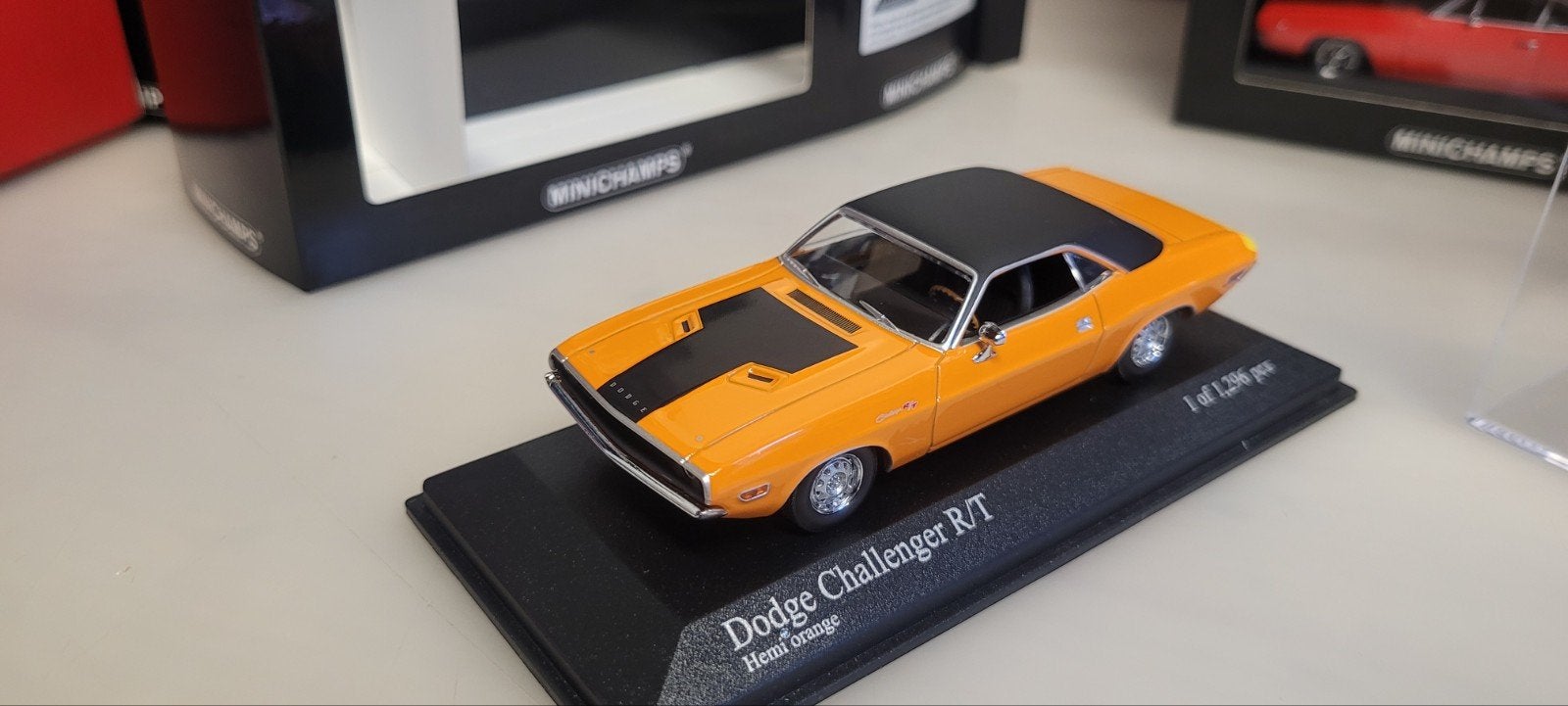 Minichamps 1970 Dodge Challenger R/T, Ophalen of Verzenden, Nieuw, Auto, MiniChamps