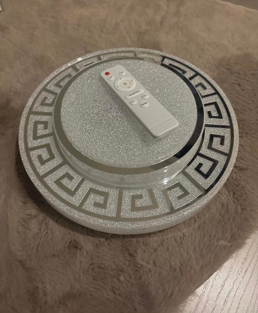 Zilver plafondlamp nieuw 30 cm 3 kleur dimbaar met afstands, Ophalen of Verzenden, Nieuw, Overige materialen, Eric kuster