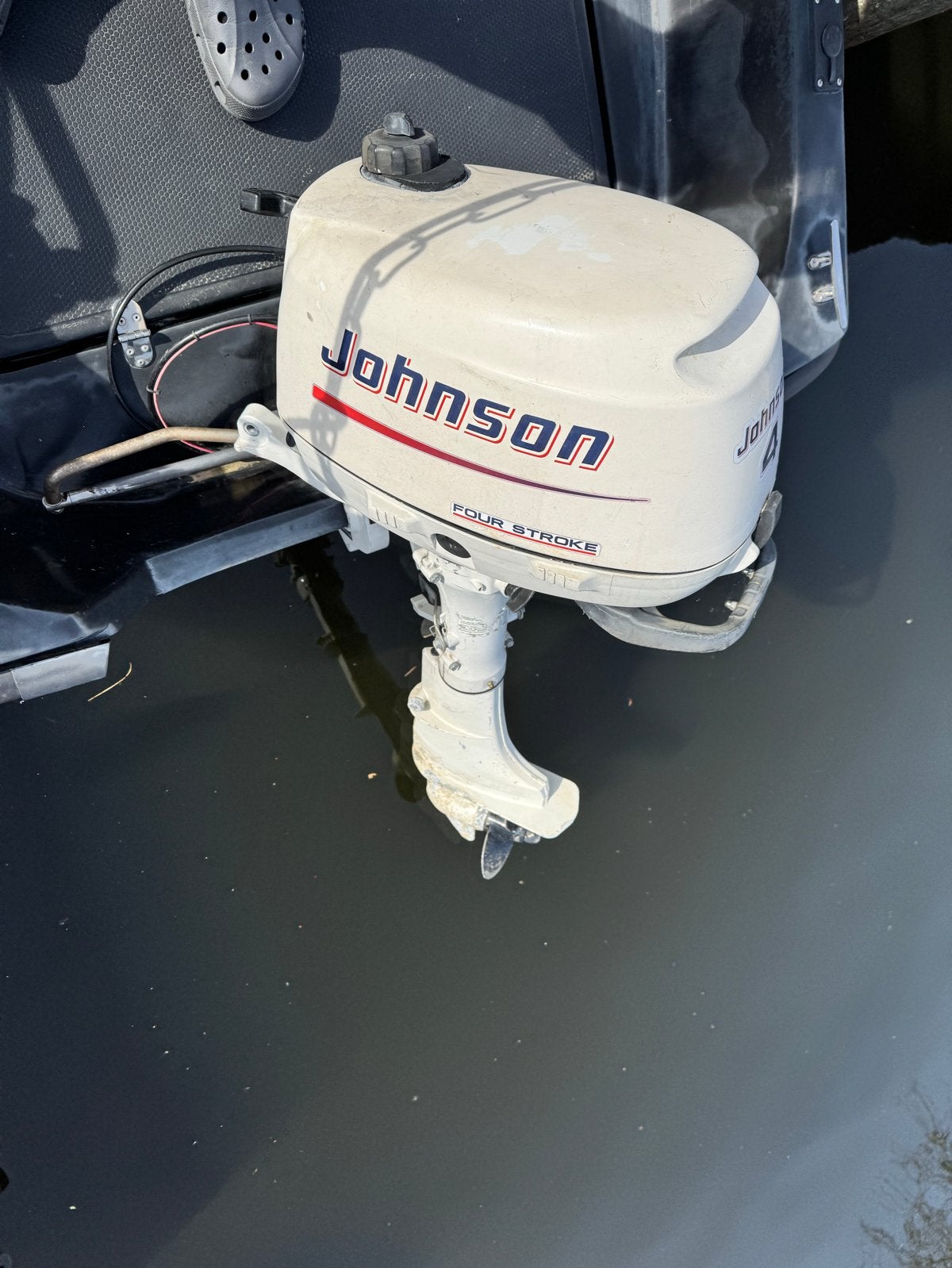 Johnson 4 PK Four Stroke Buitenboordmotor, Watersport en Boten, Buiten- en Binnenboordmotoren, Ophalen, Gebruikt, Minder dan 5 pk