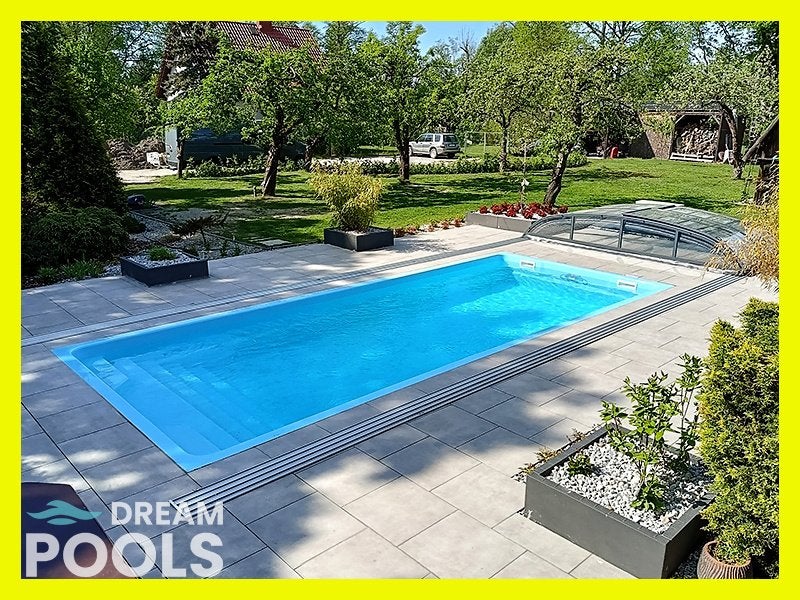 Polyester zwembad inbouw monoblock glasvezel zwembaden 8,5 m, Tuin en Terras, Zwembaden, Rechthoekig, Ophalen, 120 cm of meer