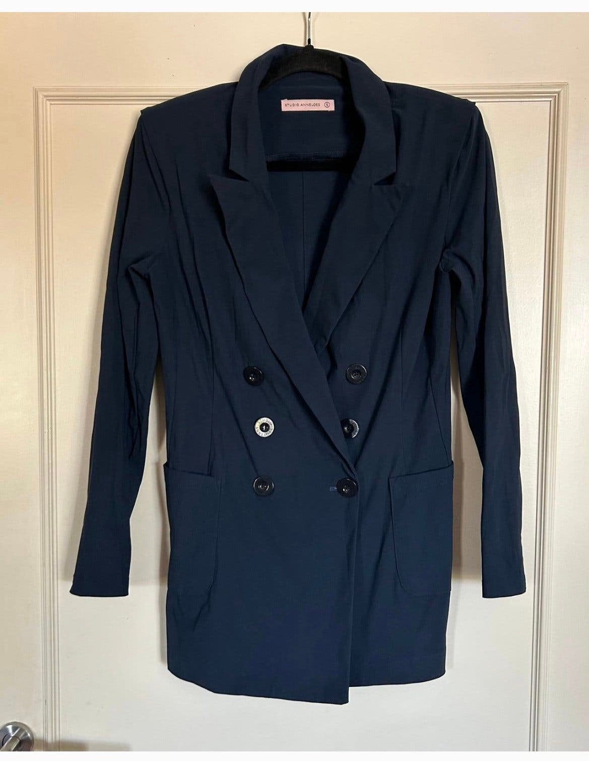 Dark Blue Studio Anneloes Blazer in maat S, Verzenden, Zo goed als nieuw, Maat 36 (S), Blauw