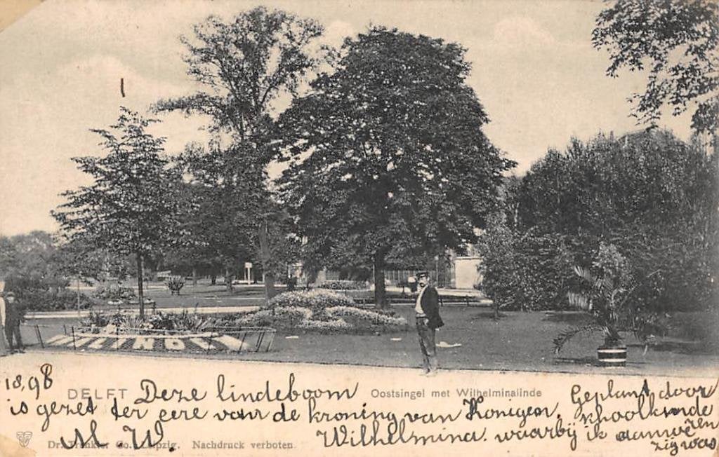 Delft Oostsingel met Wilhelminakade 1900, Verzenden, Voor 1920, Ongelopen, Zuid-Holland