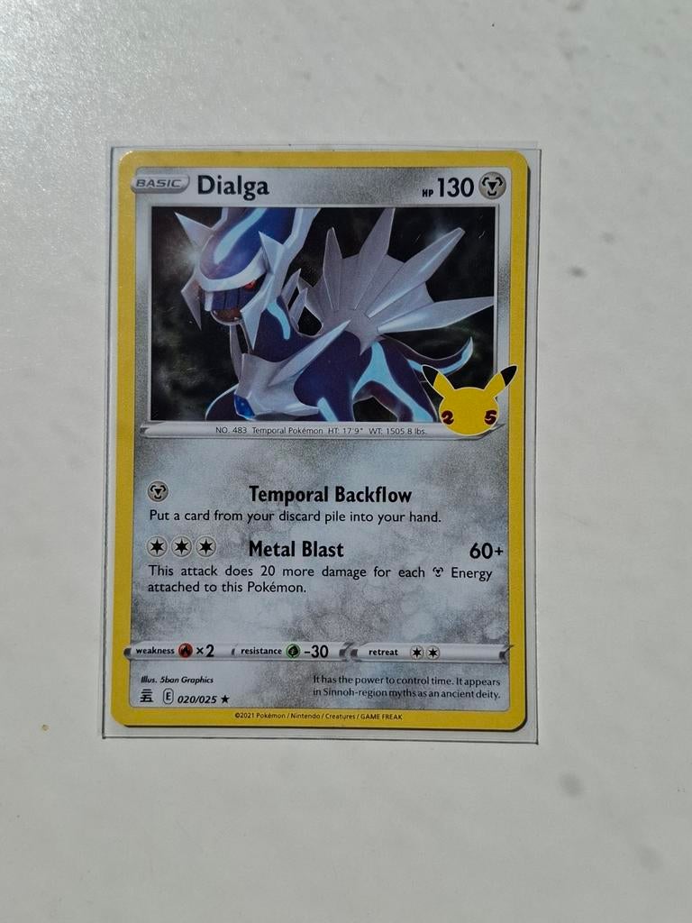 Pokémon card Dialga 020/025 25th anniversary NM, Verzenden, Zo goed als nieuw, Losse kaart