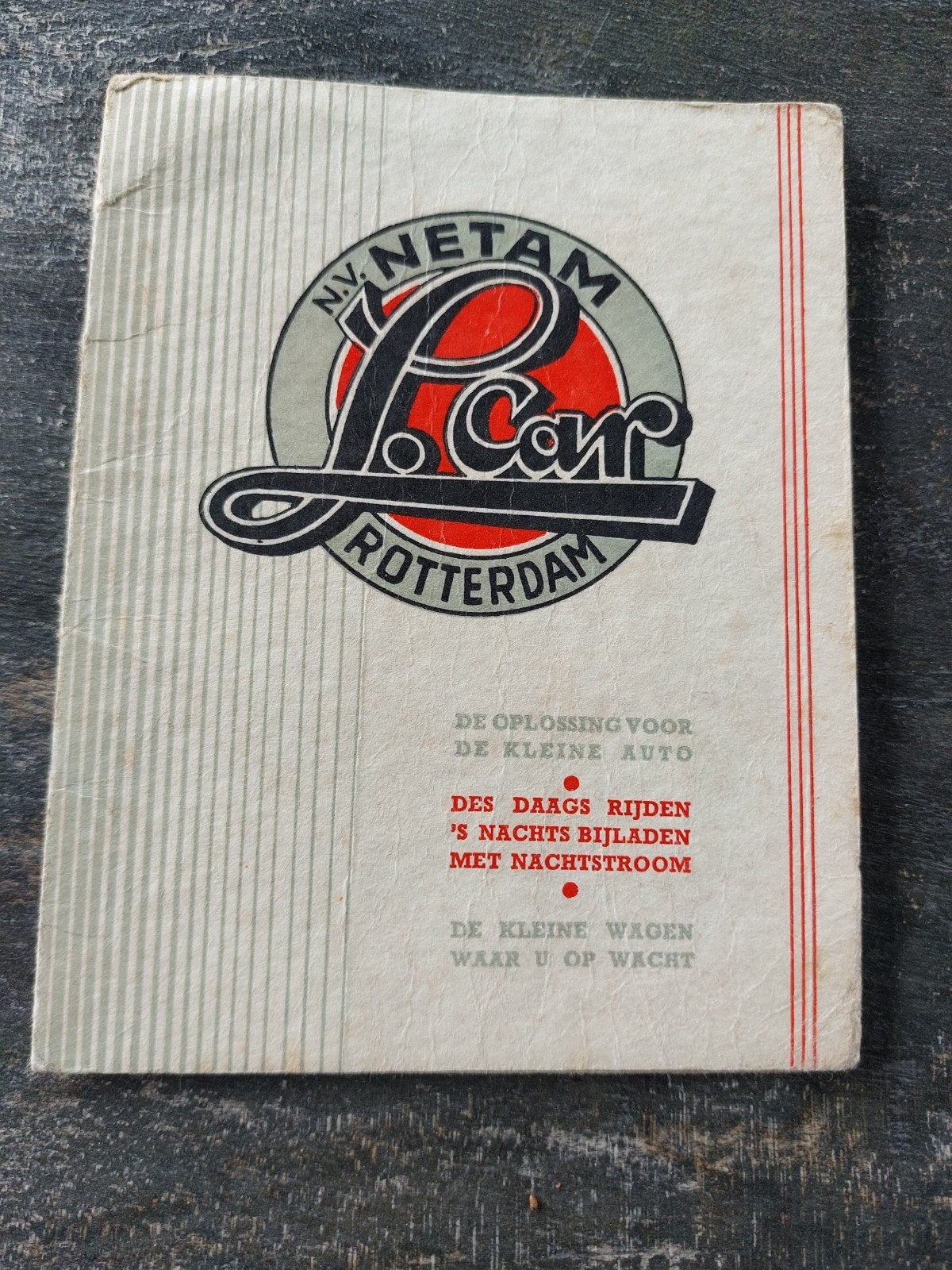 Zeldzame folder Netam L-Car elektrische auto - Jaren '50, Ophalen of Verzenden, Gelezen, Overige merken, N.V. Netam