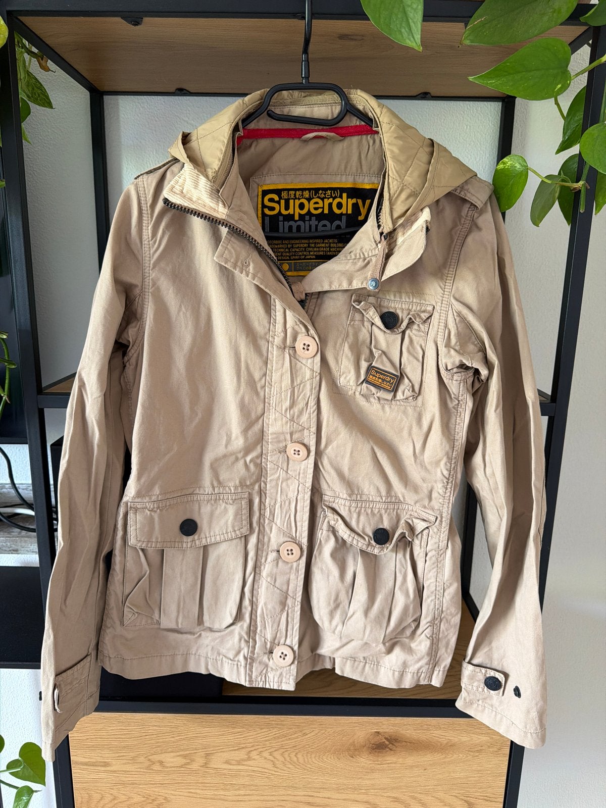 Superdry jas maat S, Ophalen of Verzenden, Gedragen, Maat 36 (S), Beige