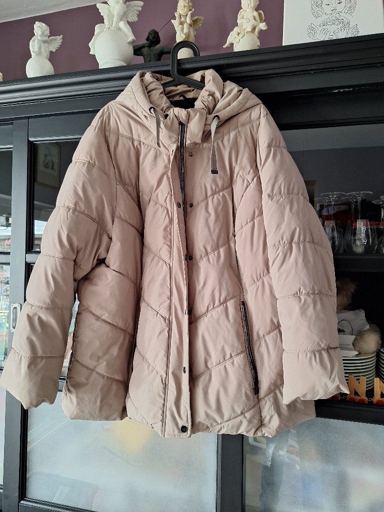 winterjas, Beige, Maat 46/48 (XL) of groter, Ophalen of Verzenden, Zo goed als nieuw