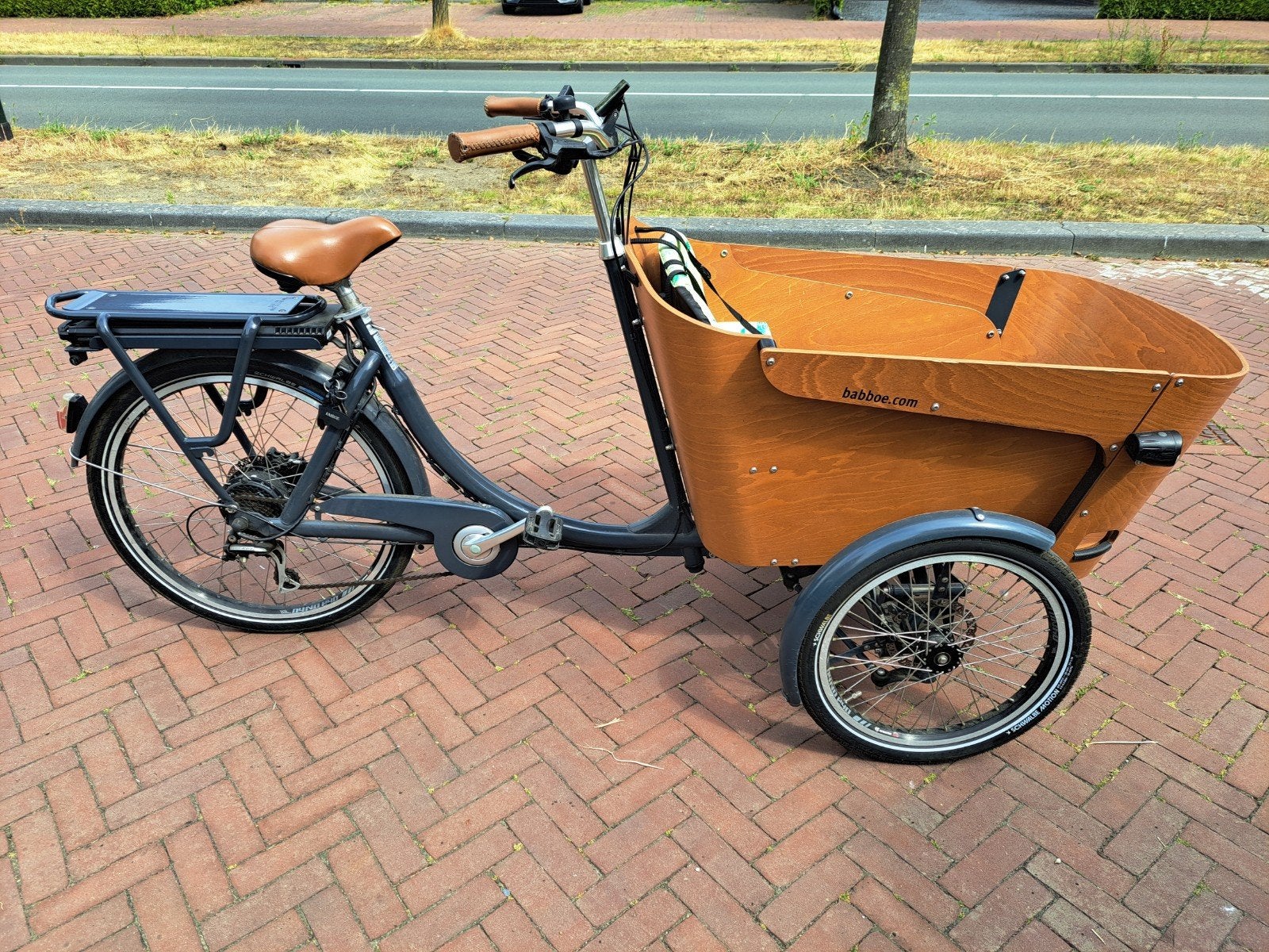 Bakfiets Babboe Flow-E, Bakfiets, Babboe bakfiets, Ophalen, Gebruikt, 2 kinderen