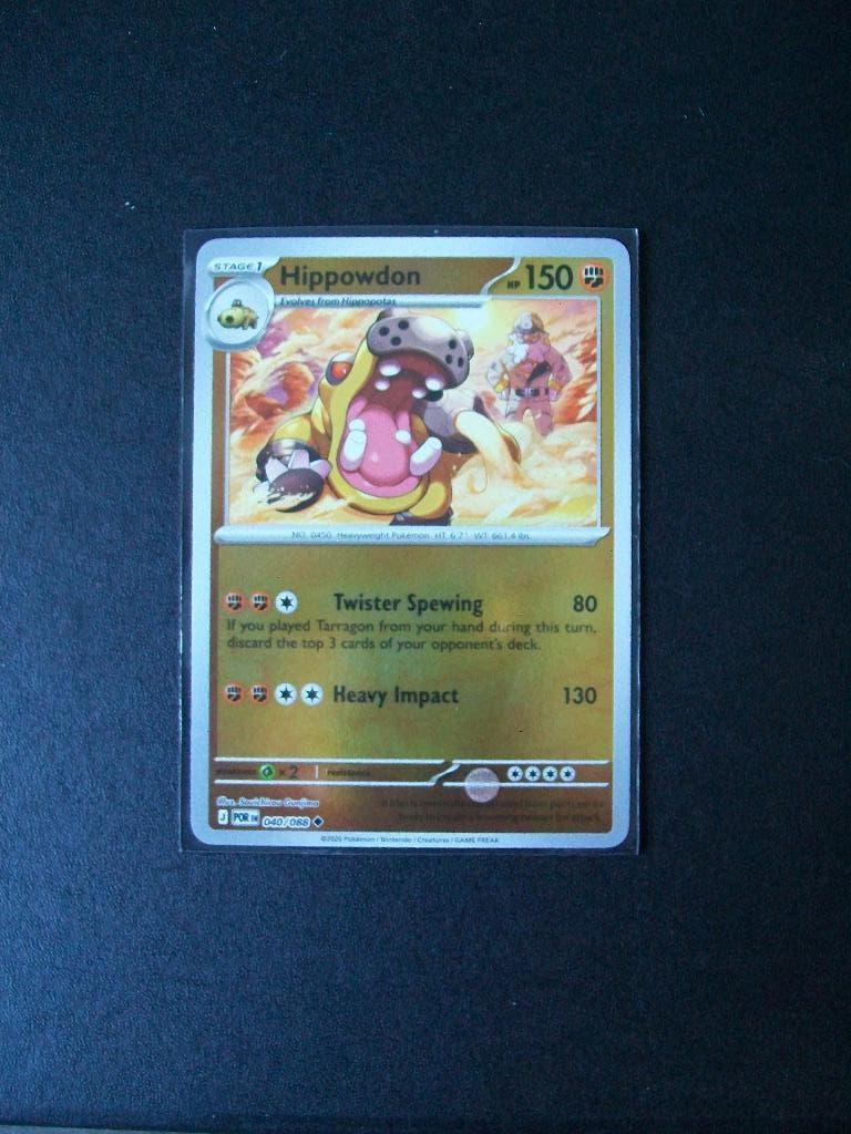 1425. Nieuwe Pokemon Kaart Holofoil HIPPOWDON HP 150 040/088, Verzenden, Nieuw, Losse kaart, Foil
