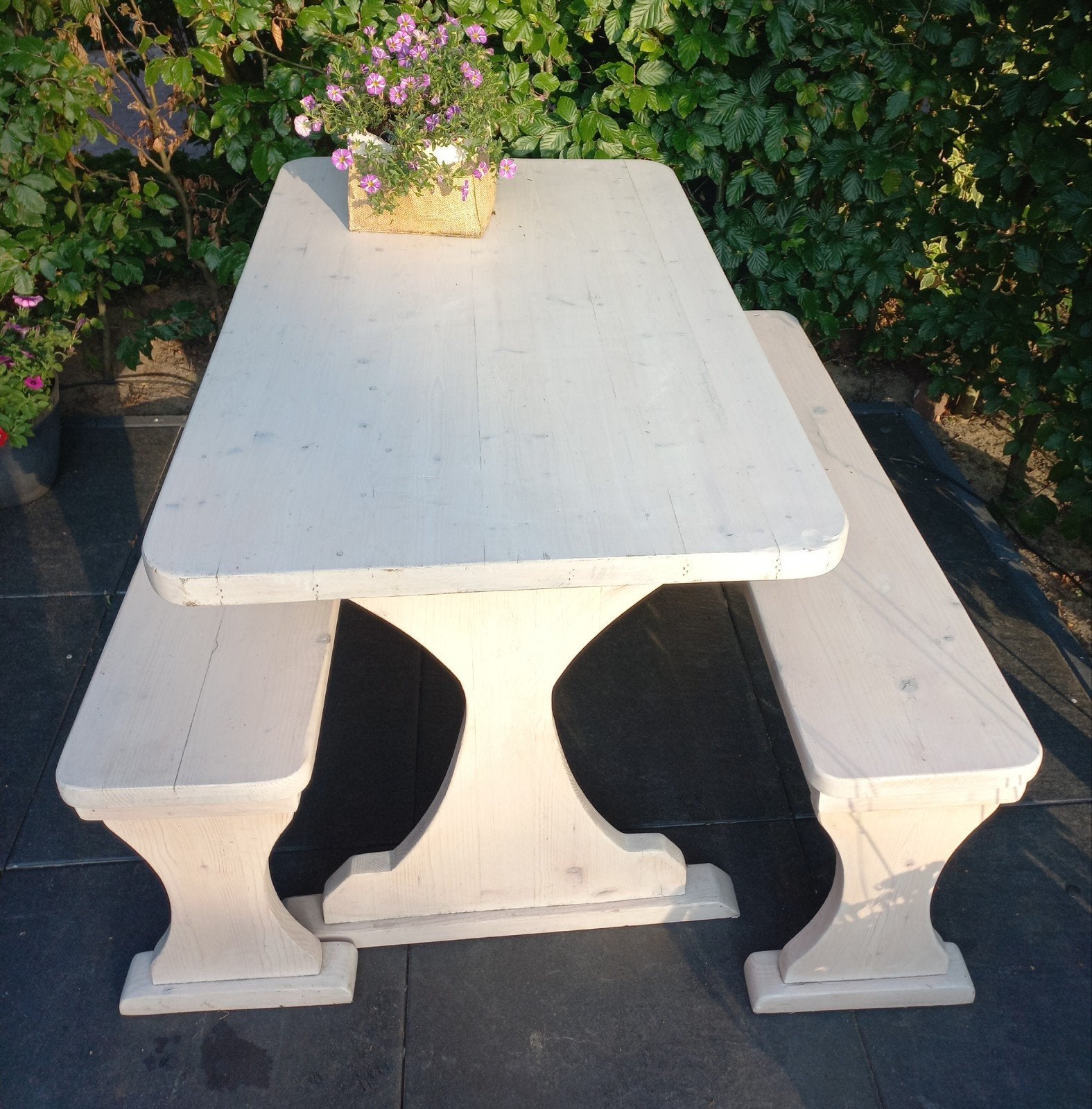 Picknicktafel, Ophalen, Rechthoekig, Hout