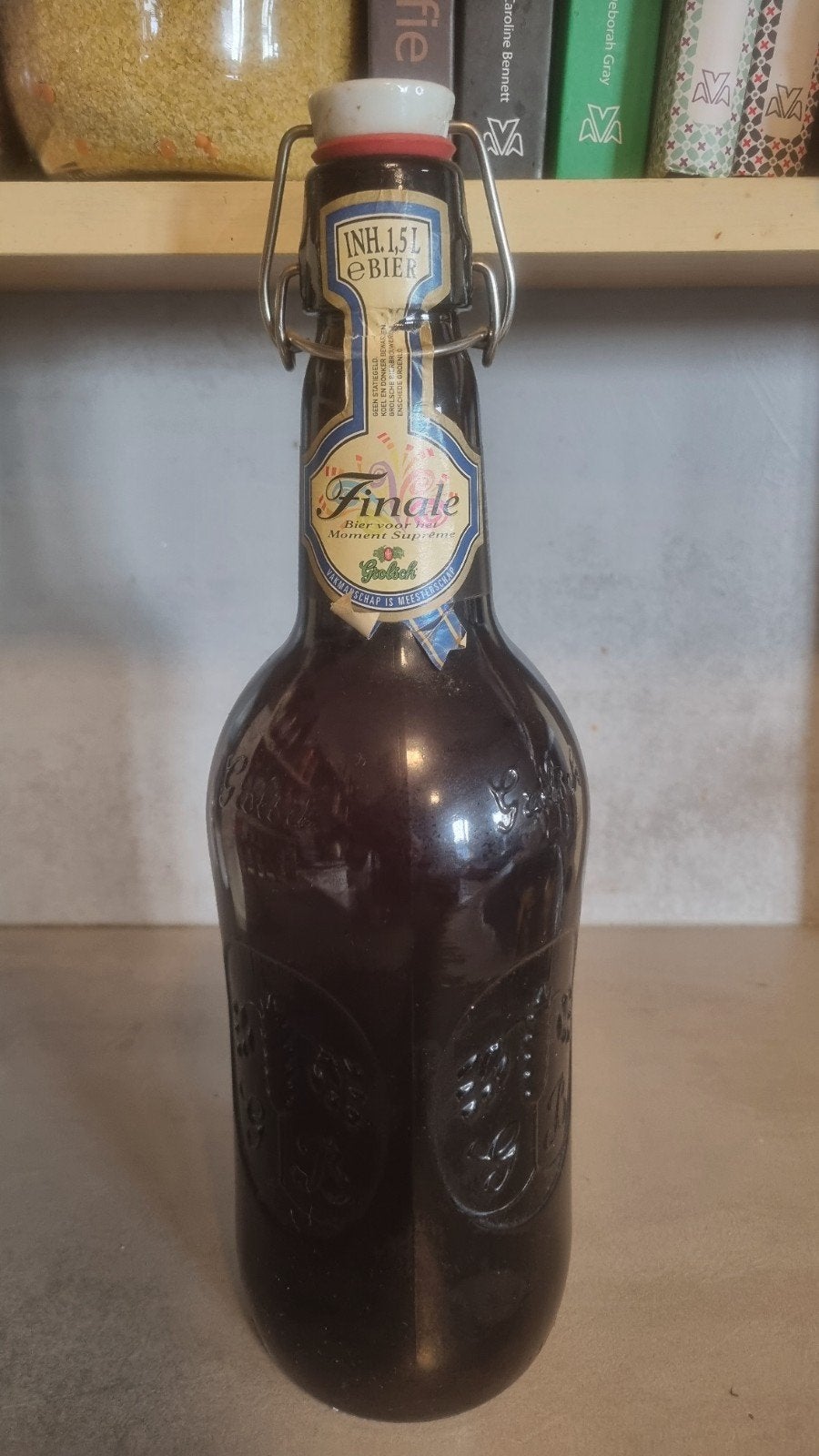 1.5L Grolsch Finale '99, Verzamelen, Ophalen of Verzenden, Zo goed als nieuw, Flesje(s), Grolsch
