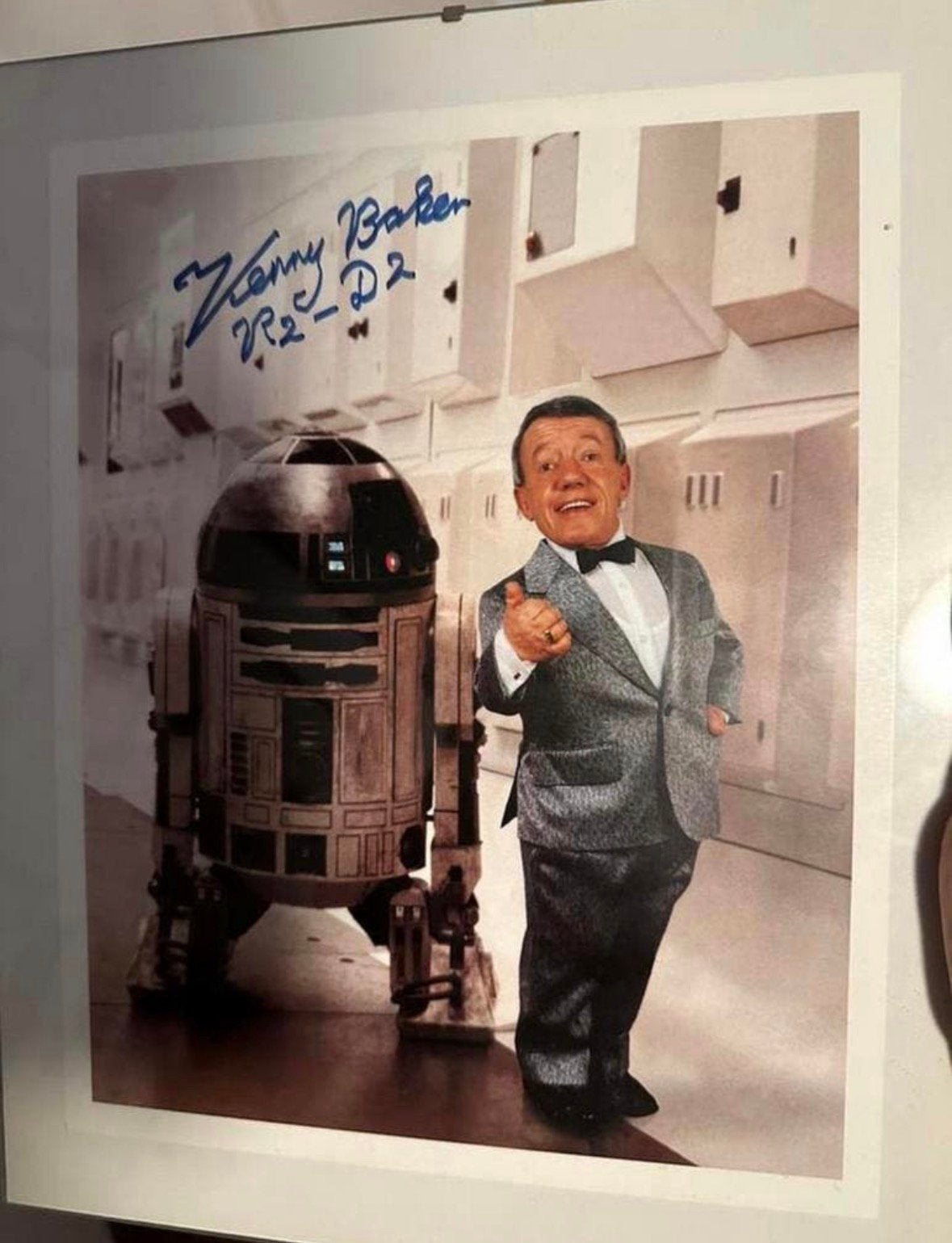 Star Wars handtekening Kenny Baker R2D2, Verzamelen, Ophalen of Verzenden, Zo goed als nieuw, Foto of Kaart