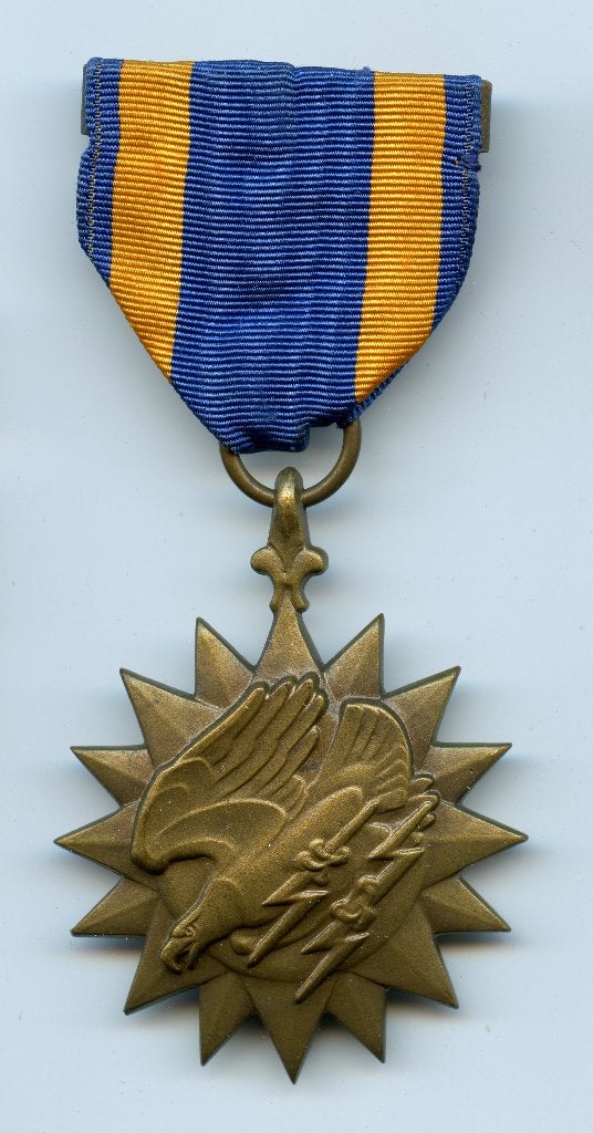 WO2 US Air Medal (wrap brooch), Verzenden, Luchtmacht, Amerika, Lintje, Medaille of Wings
