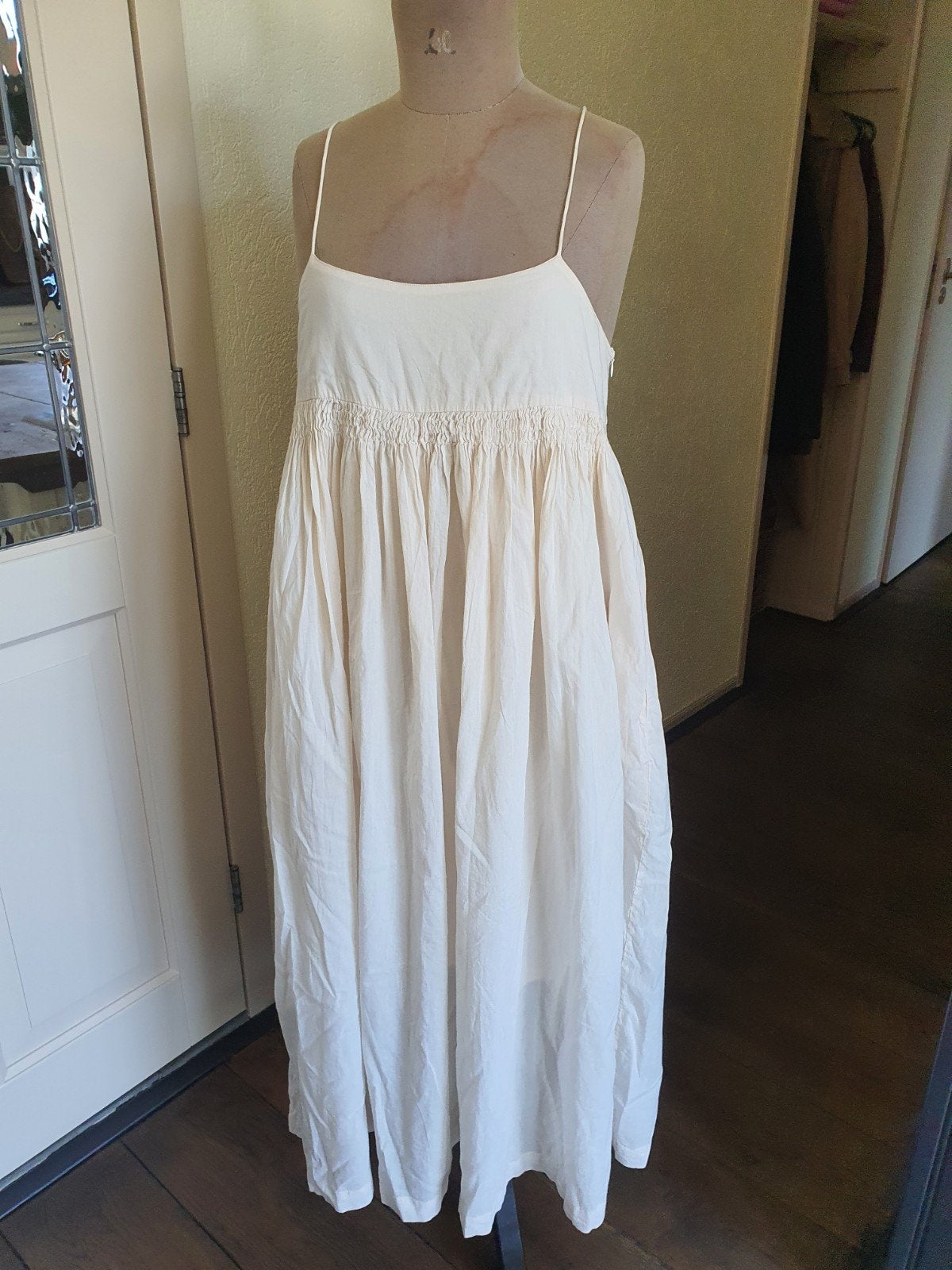 Leon & Harper bohemian maxi dress M np €260,= NIEUWSTAAT!, Kleding | Dames, Maat 38/40 (M), Beige, Leon & Harper, Ophalen of Verzenden
