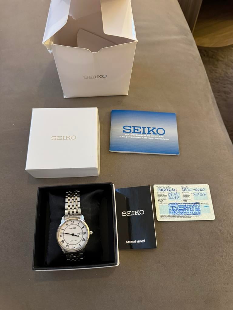 Seiko Presage SRP761J1 herenhorloge, Ophalen of Verzenden, Zo goed als nieuw, Staal, Seiko