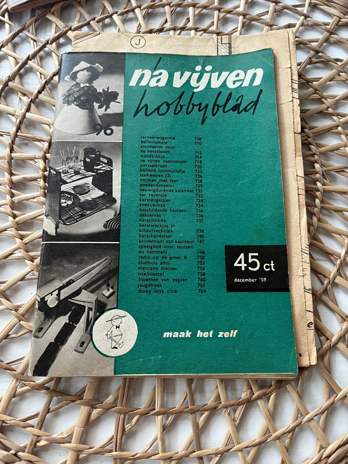 Vintage hobbytijdschrift  "Na Vijven" uit december 1959., Antiek en Kunst, Ophalen of Verzenden