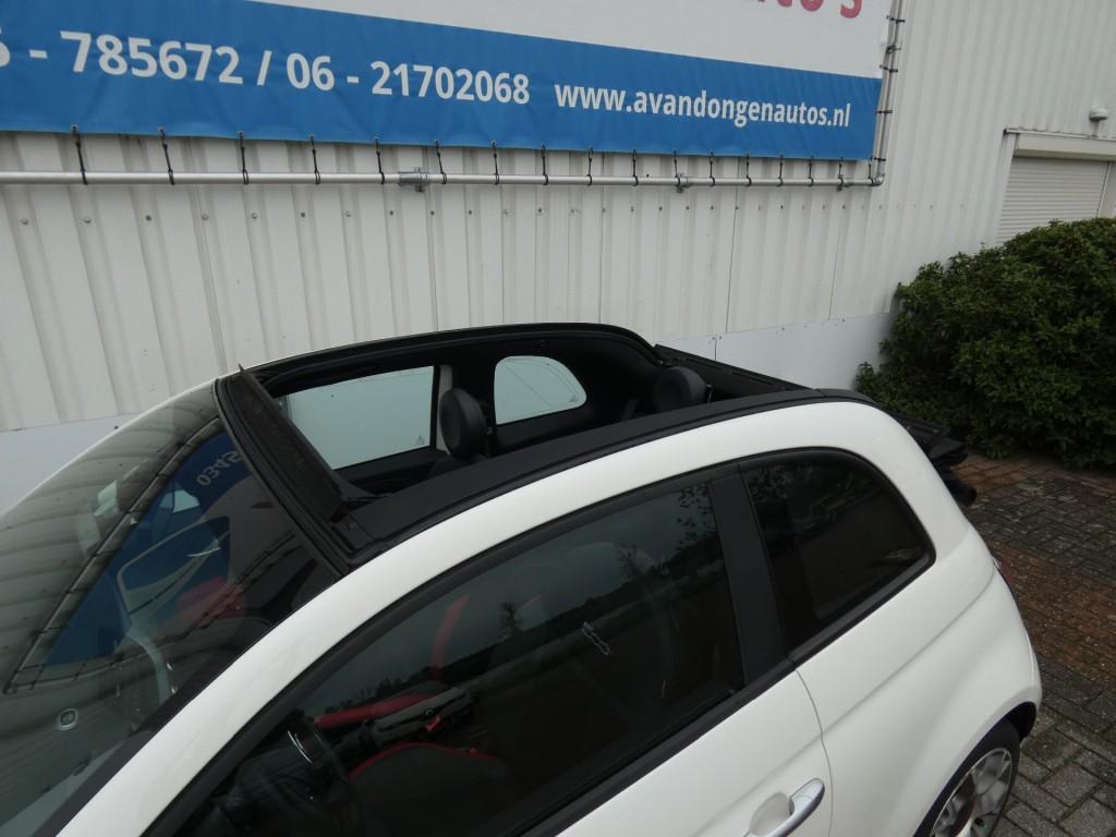 Fiat 500C 0.9 TWINAIR TURBO 500S,Airco,Bltooth,PDC,Keurig, Cabriolet, Wit, Bedrijf, Handgeschakeld