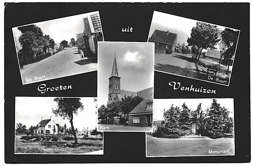805257	Venhuizen	NH 1963	mooie zegel	Koeltorens Staatsmijnen, Ophalen of Verzenden, 1960 tot 1980, Gelopen, Noord-Holland