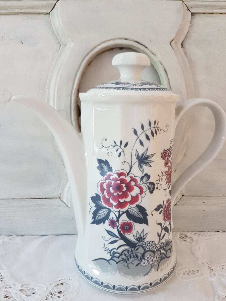 Vintage Kahla GDR Koffiepot - Bloemenmotief, Ophalen of Verzenden