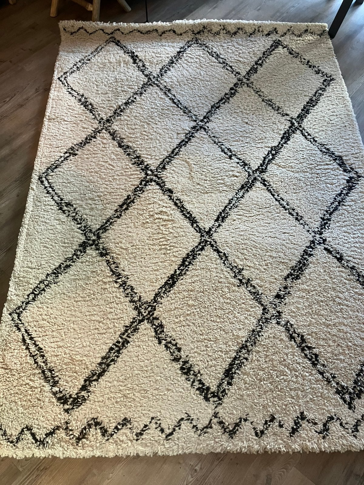 Vloerkleed 160x230, Ophalen, Gebruikt, 100 tot 150 cm, Crème