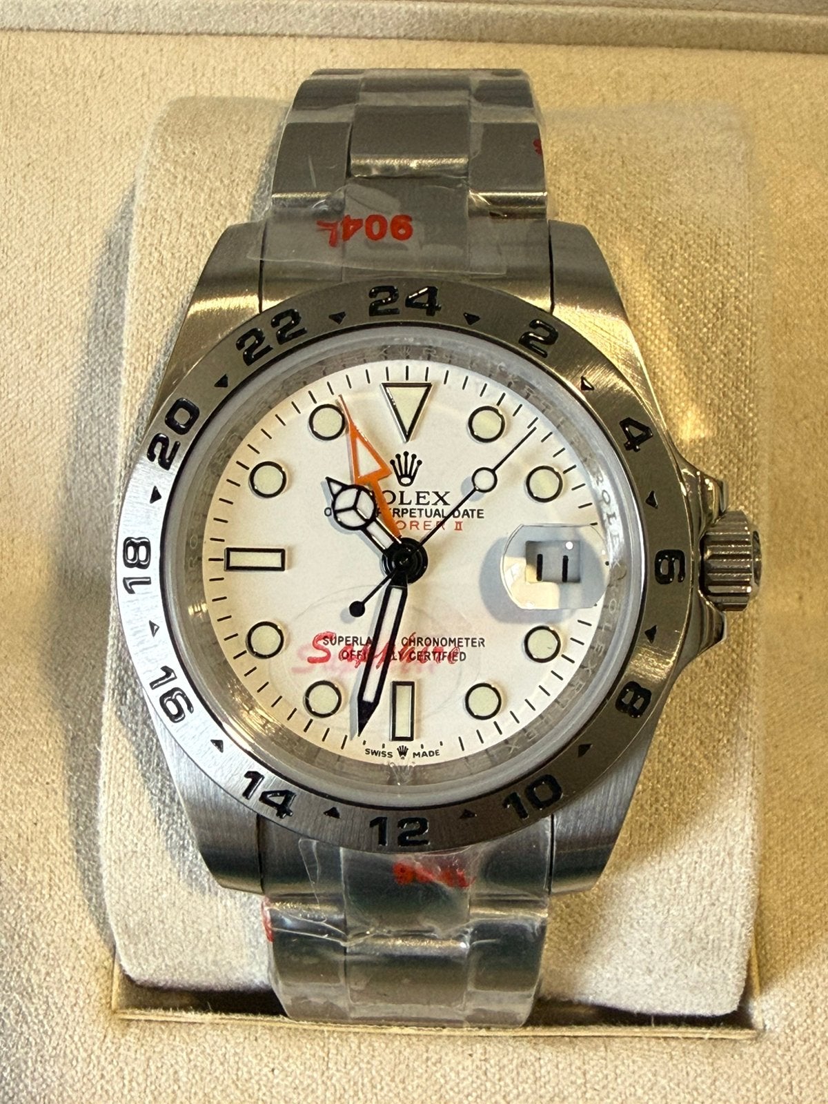 Rolex explorer 2 wit, Ophalen of Verzenden, Waterdicht, Nieuw, Android