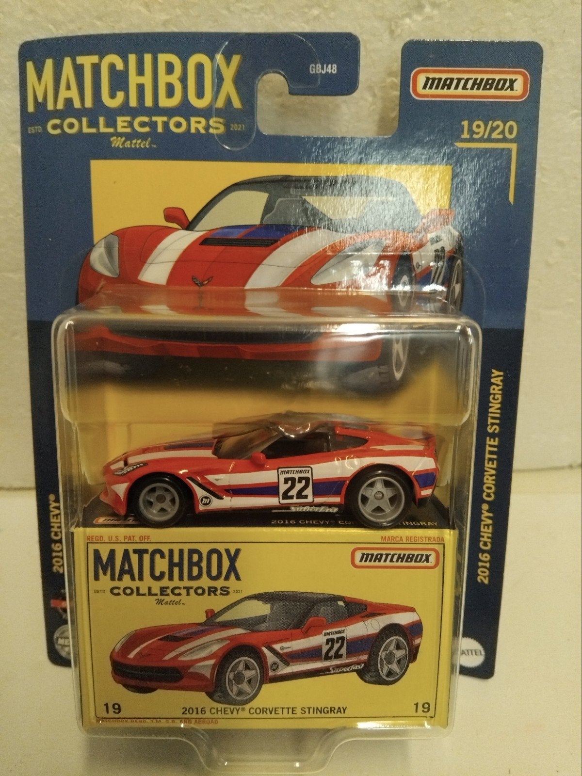 Matchbox Collectors Chevrolet Corvette Stingray 3INCH, Ophalen of Verzenden, Zo goed als nieuw, Auto
