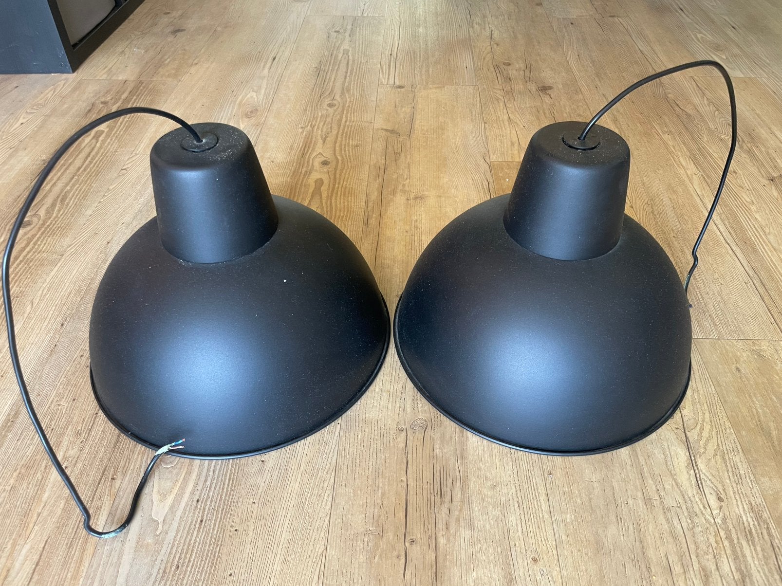 Zwarte hanglampen, Huis en Inrichting, Lampen | Hanglampen, Ophalen, Zo goed als nieuw