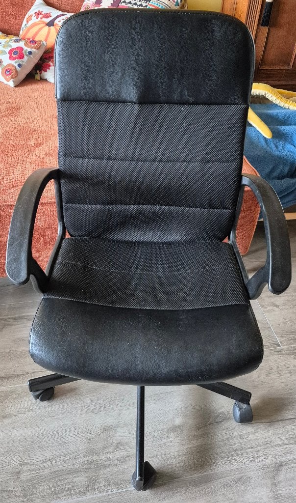Bureau stoel Ikea, Ophalen, Gebruikt, Zwart, Bureaustoel