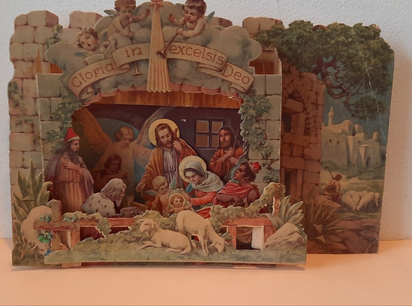 Oud Kerststal Karton, Diversen, Kerst, Ophalen of Verzenden
