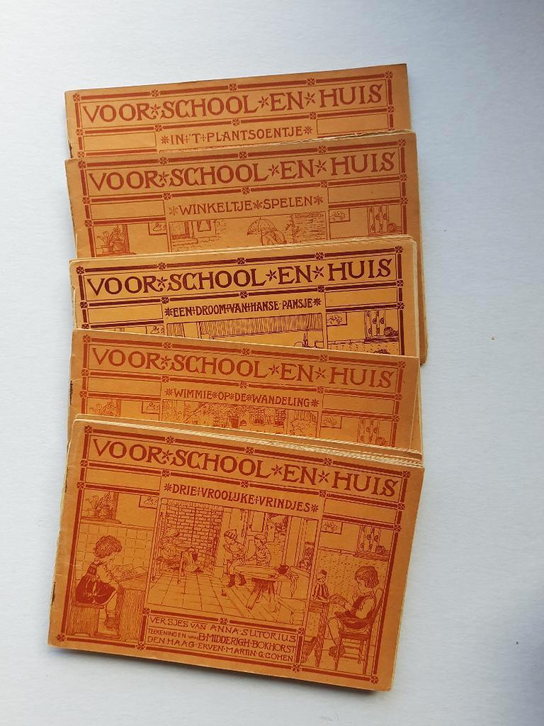 LESBOEKJES / Voor school en huis  ROND 1900 !! 12 X, Antiek en Kunst, Ophalen of Verzenden, Diverse auteurs