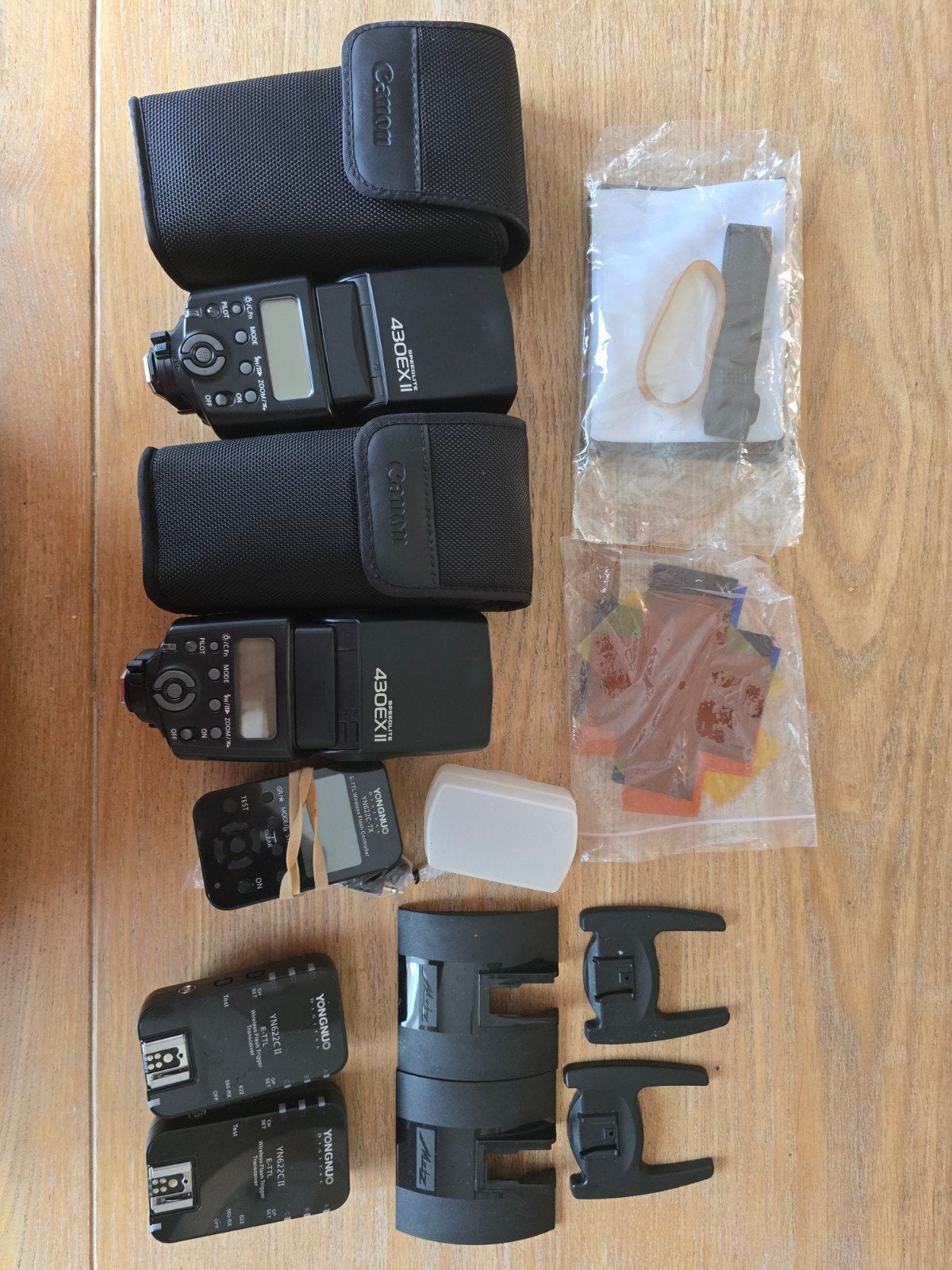 Canon Speedlite 430EX II flitsers met Yongnuo triggers, Audio, Tv en Foto, Canon, Externe flitser, Draadloos, Ophalen of Verzenden