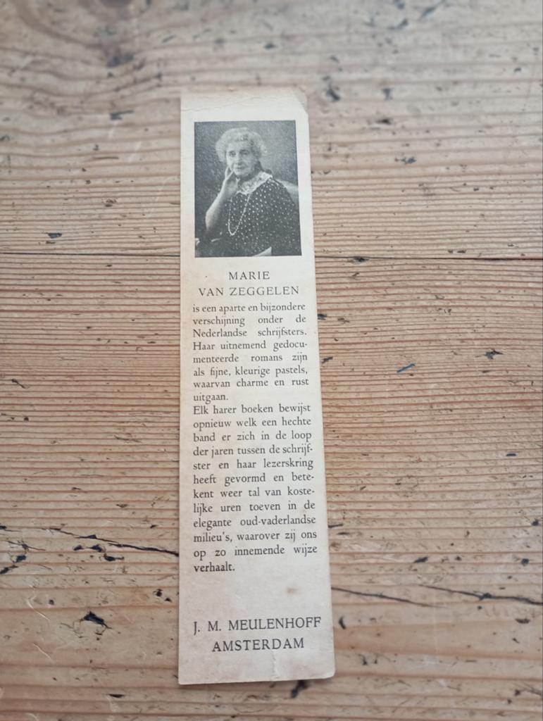 Vintage Marie van Zeggelen Boek legger NL memorabilia, Ophalen of Verzenden, Overige typen